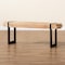 Baxton Studio Henson Rustic and Industrial Natural Brown Finished Wood and Black Finished Metal Bench 179-11407-Zoro - alternate 6